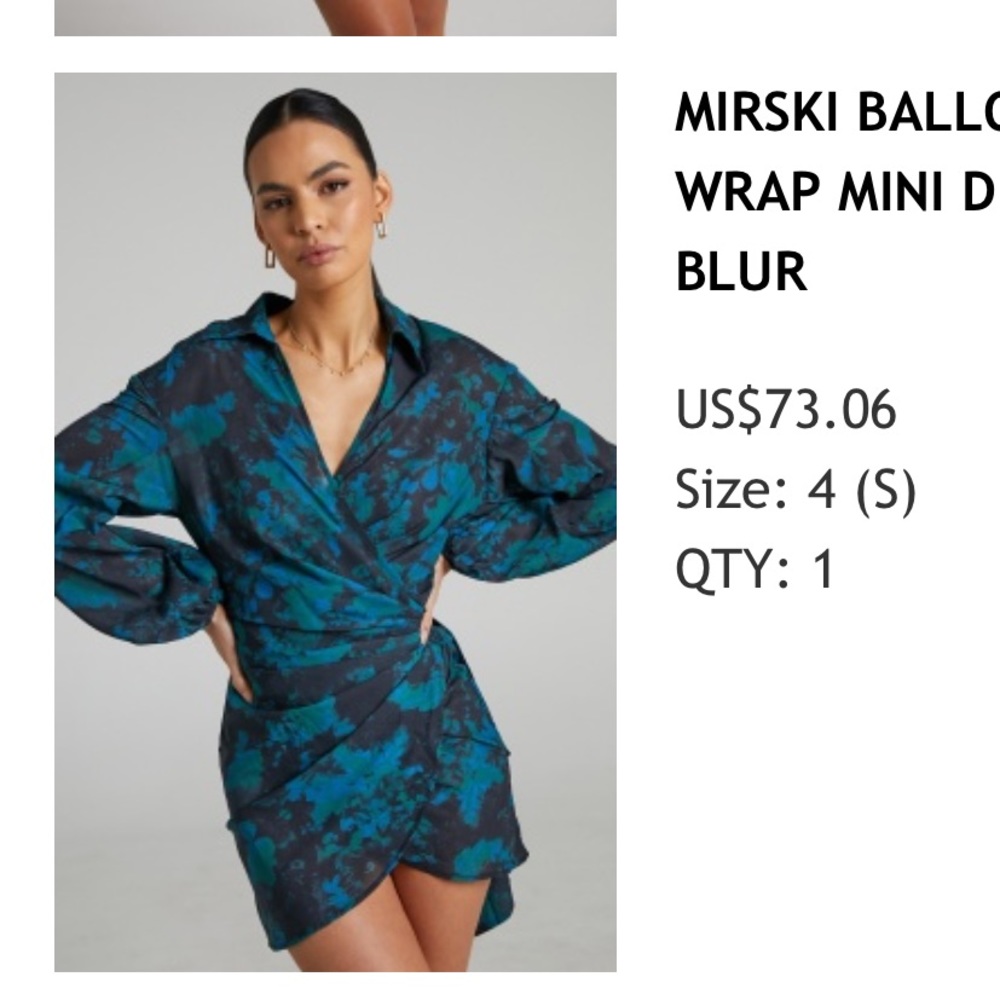 Showpo Floral Mini Dress size Small